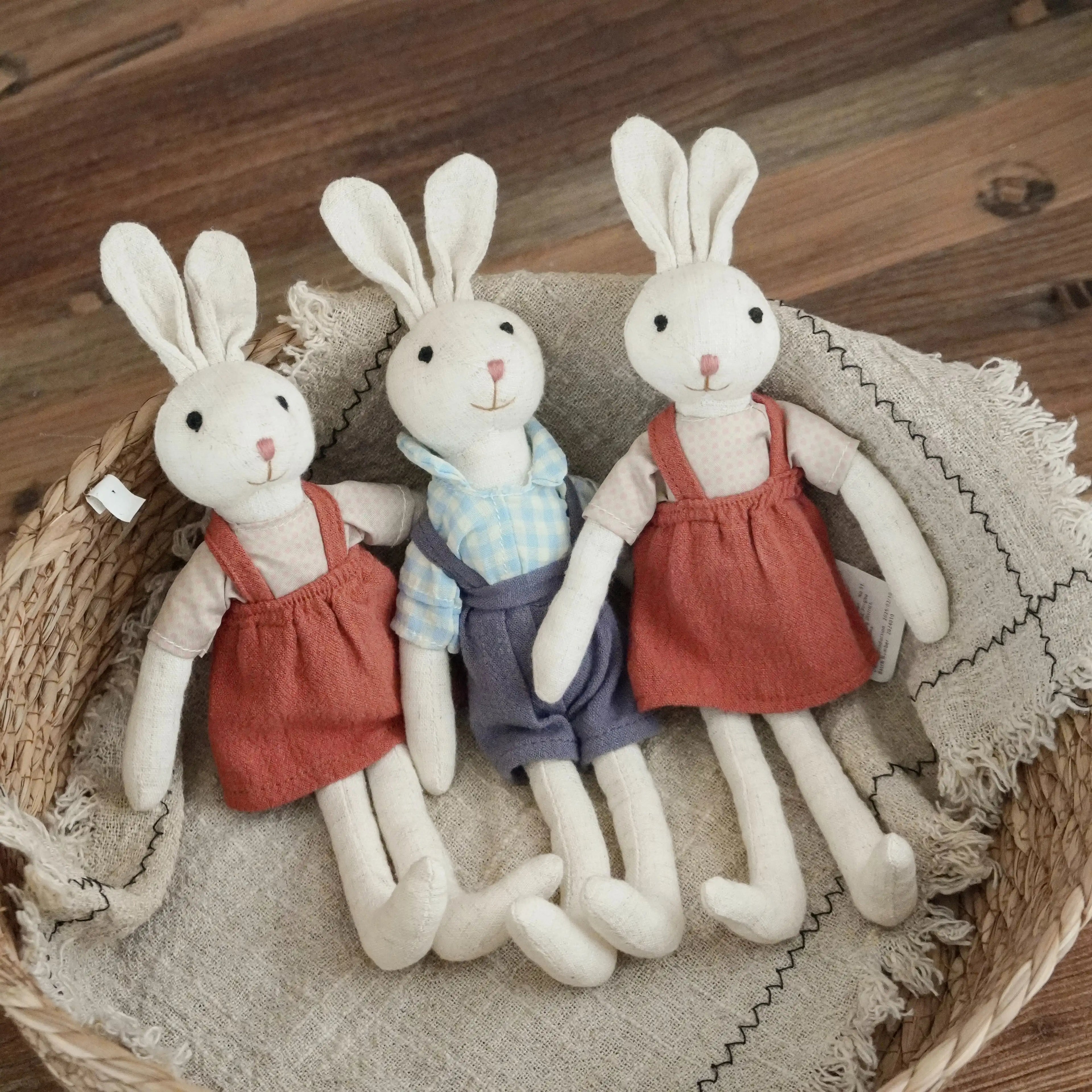 mumamuying danish bunny doll fabric artificial animal soothing doll children baby toys gifts