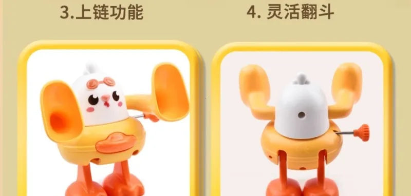 Crawling Baby Toys 6 12 Months Rolling Clockwork Duck Wind Up Infant Tummy Time Baby Toys Early Educational Toys for Babies Gift