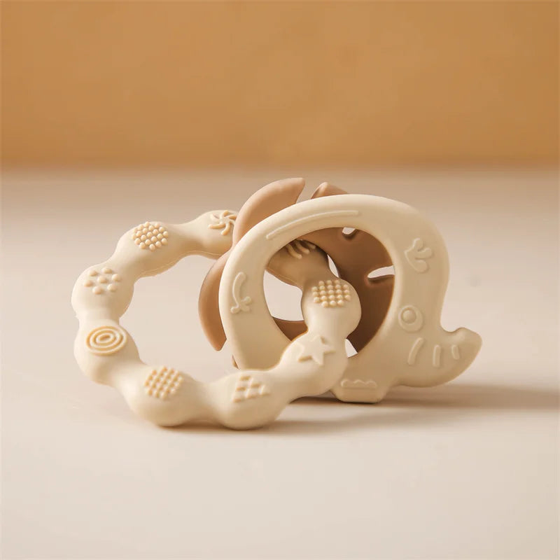 Baby Toys Silicone Anxiety Teethers Animal Bracelet Baby Toys 0 12 Months Cartoon Rattles Mobiles for Babies Silicone Teethers