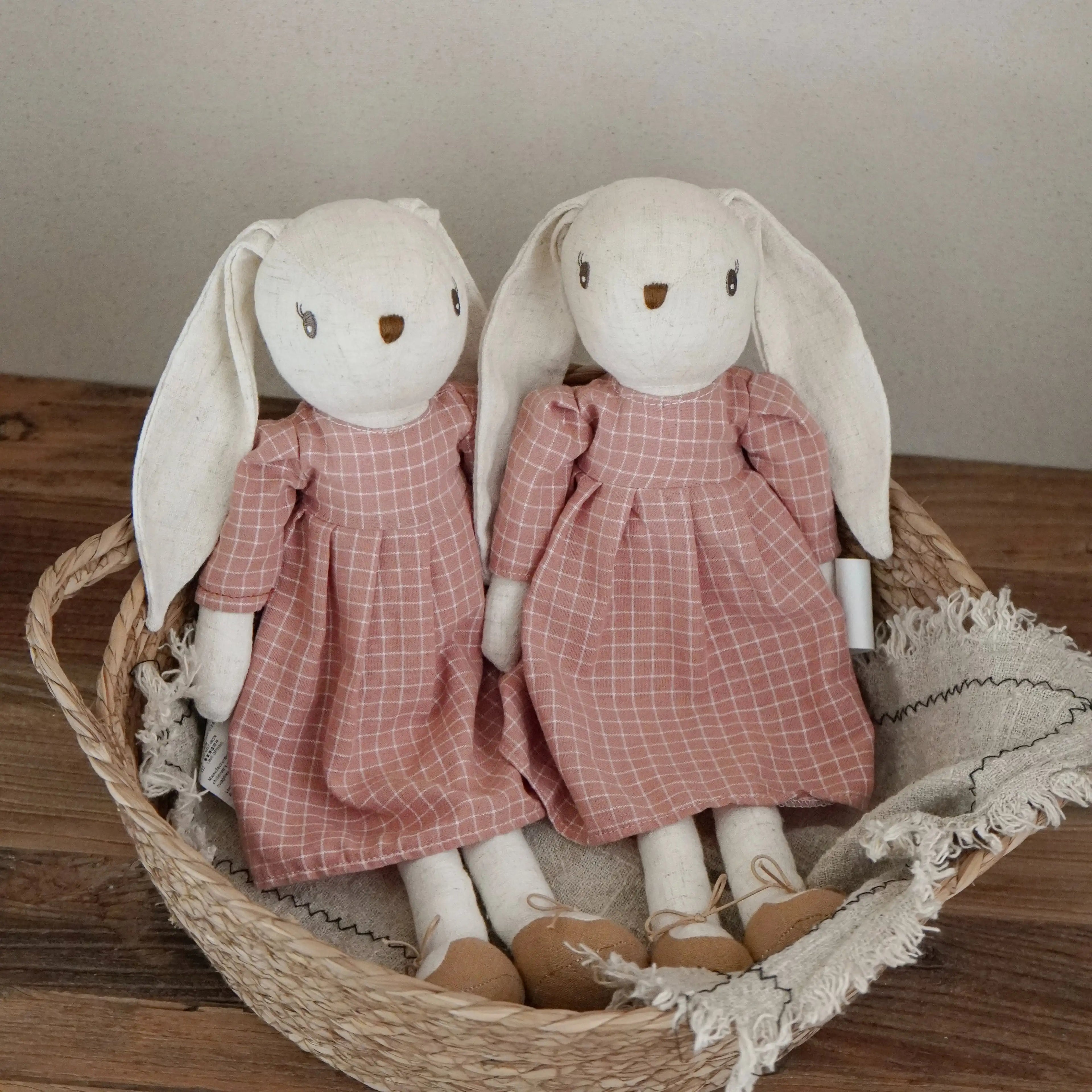 mumamuying danish bunny doll fabric artificial animal soothing doll children baby toys gifts