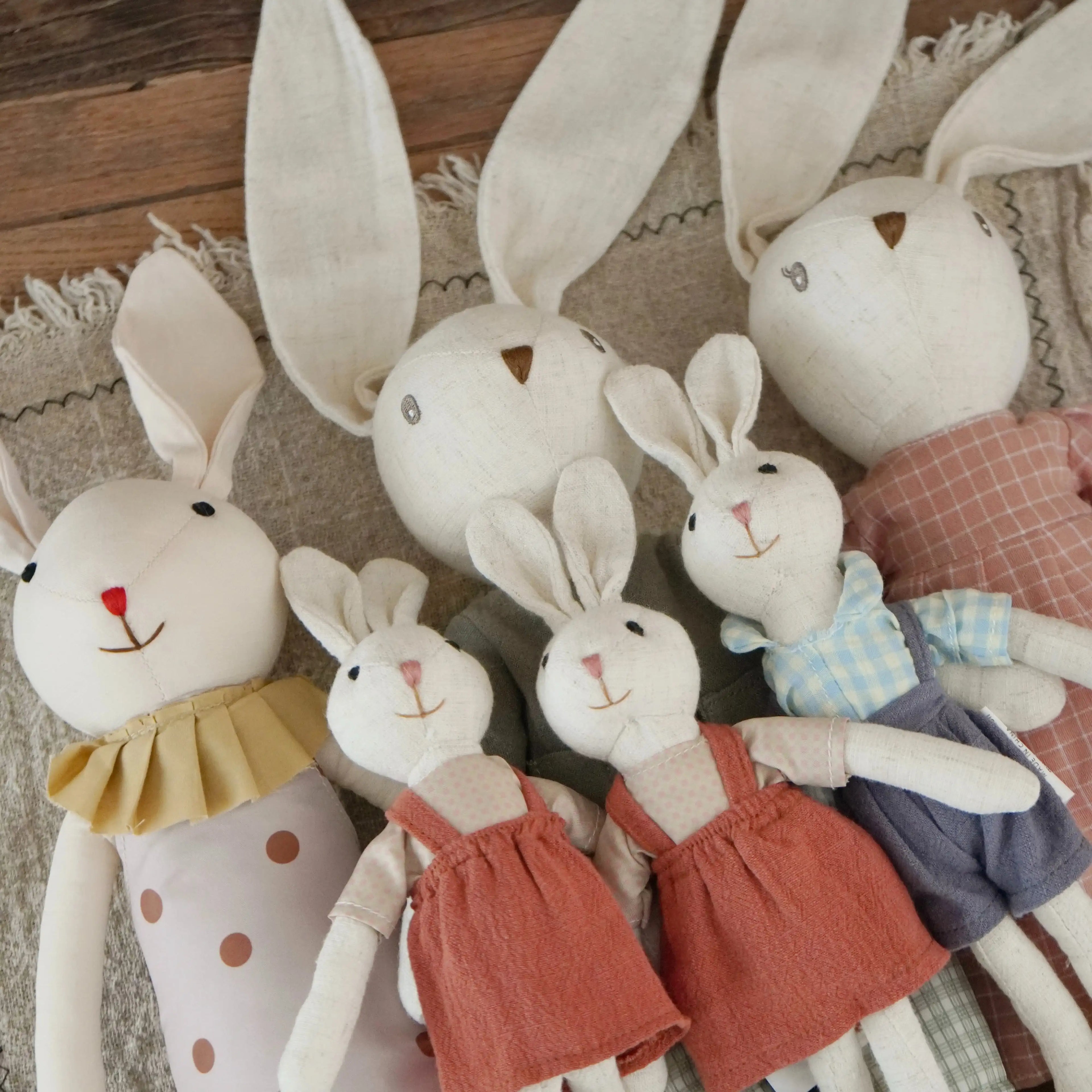 mumamuying danish bunny doll fabric artificial animal soothing doll children baby toys gifts
