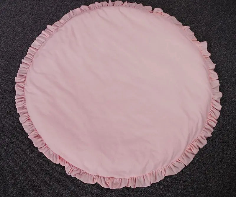 Baby Play Mats Round Floor Soft Cotton Baby Bedding Blanket Lace Crawling Mat Game Pad Toys For Children Room Nursery Decor