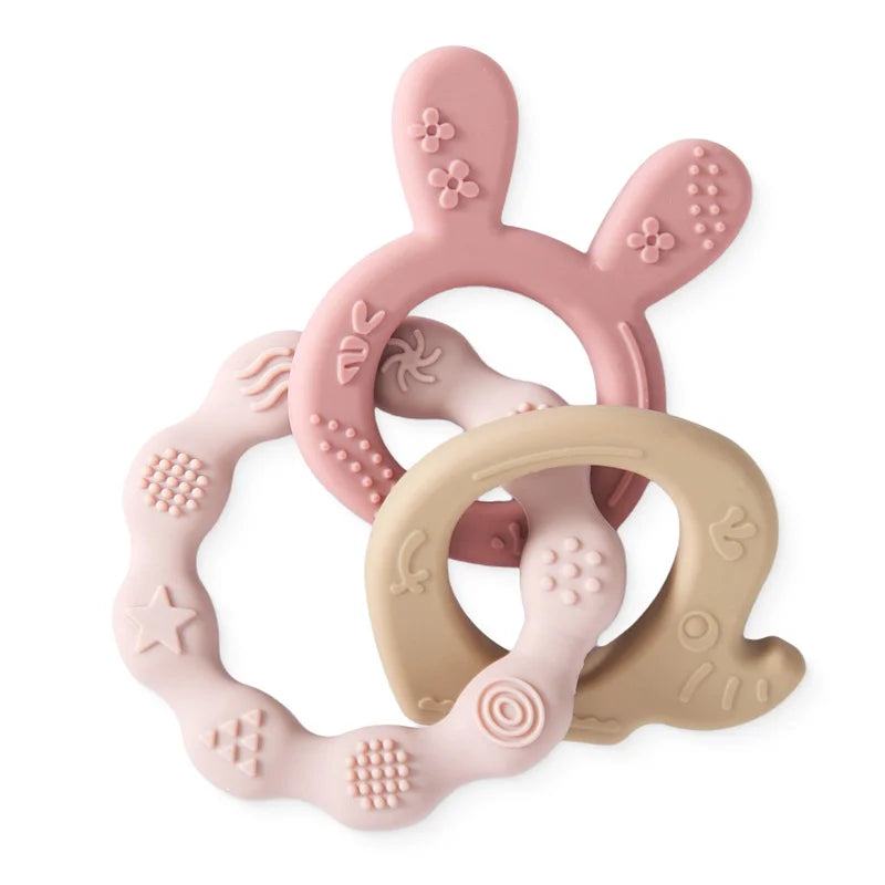 Baby Toys Silicone Anxiety Teethers Animal Bracelet Baby Toys 0 12 Months Cartoon Rattles Mobiles for Babies Silicone Teethers
