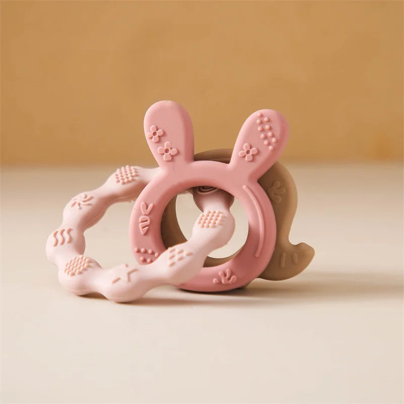 Baby Toys Silicone Anxiety Teethers Animal Bracelet Baby Toys 0 12 Months Cartoon Rattles Mobiles for Babies Silicone Teethers