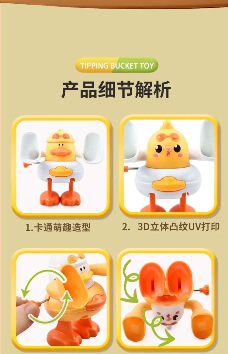 Crawling Baby Toys 6 12 Months Rolling Clockwork Duck Wind Up Infant Tummy Time Baby Toys Early Educational Toys for Babies Gift