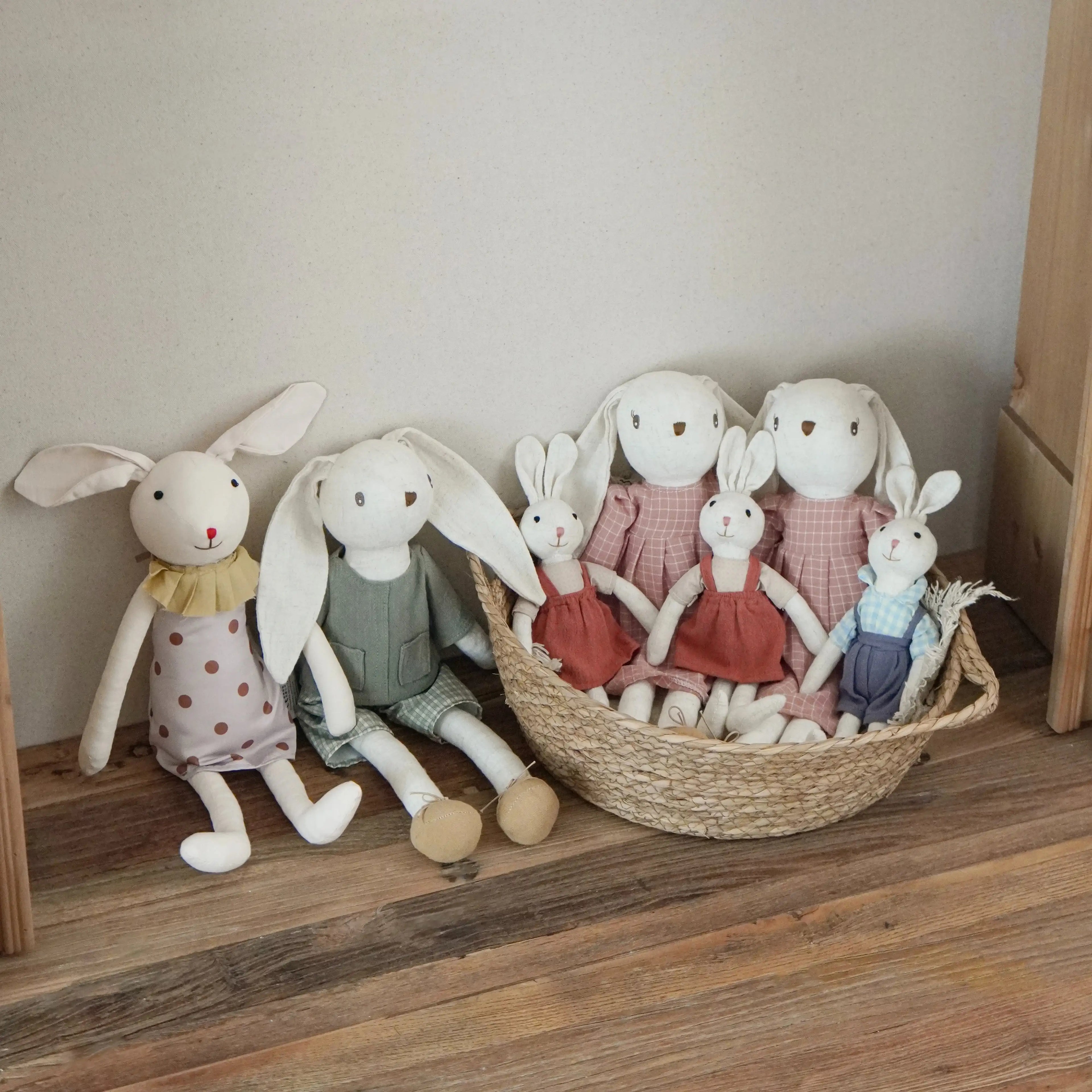 mumamuying danish bunny doll fabric artificial animal soothing doll children baby toys gifts