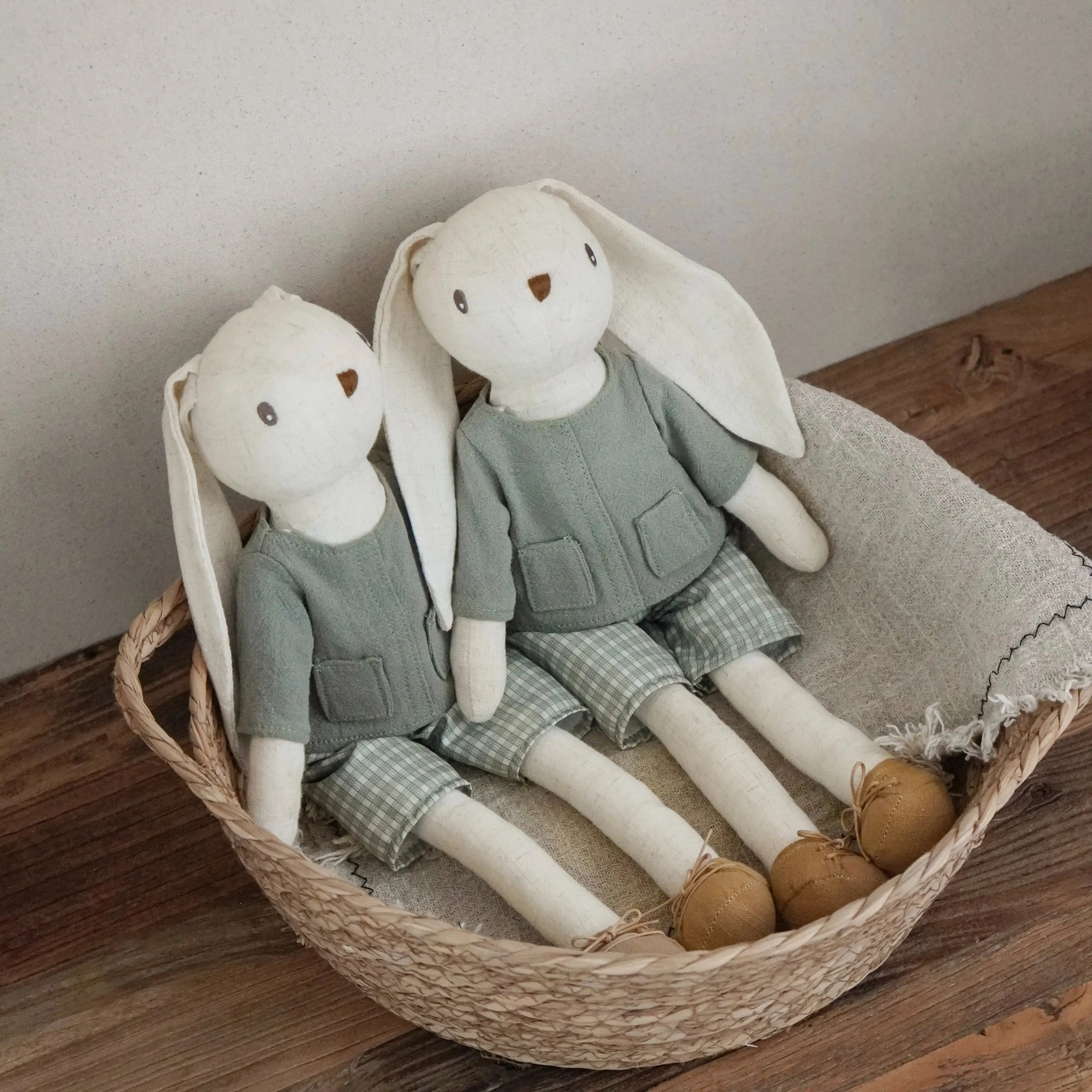 mumamuying danish bunny doll fabric artificial animal soothing doll children baby toys gifts