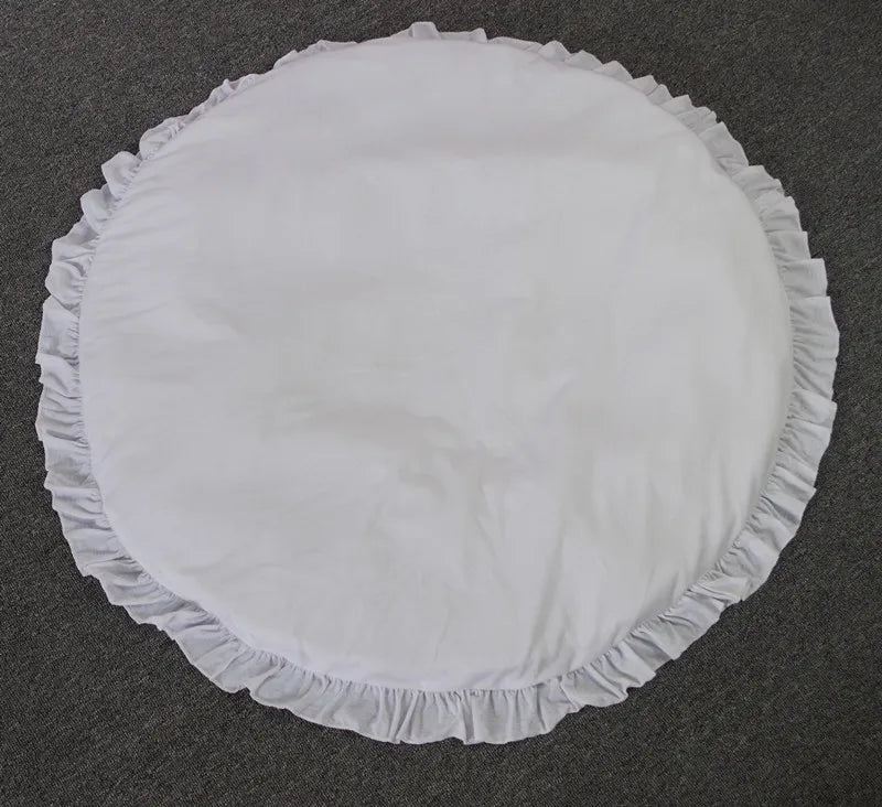 Baby Play Mats Round Floor Soft Cotton Baby Bedding Blanket Lace Crawling Mat Game Pad Toys For Children Room Nursery Decor