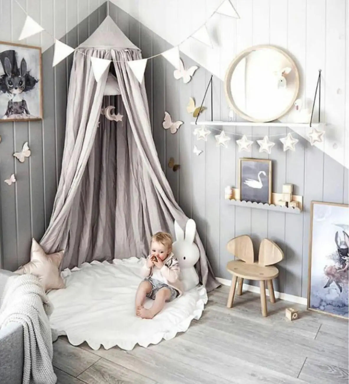 Baby Play Mats Round Floor Soft Cotton Baby Bedding Blanket Lace Crawling Mat Game Pad Toys For Children Room Nursery Decor