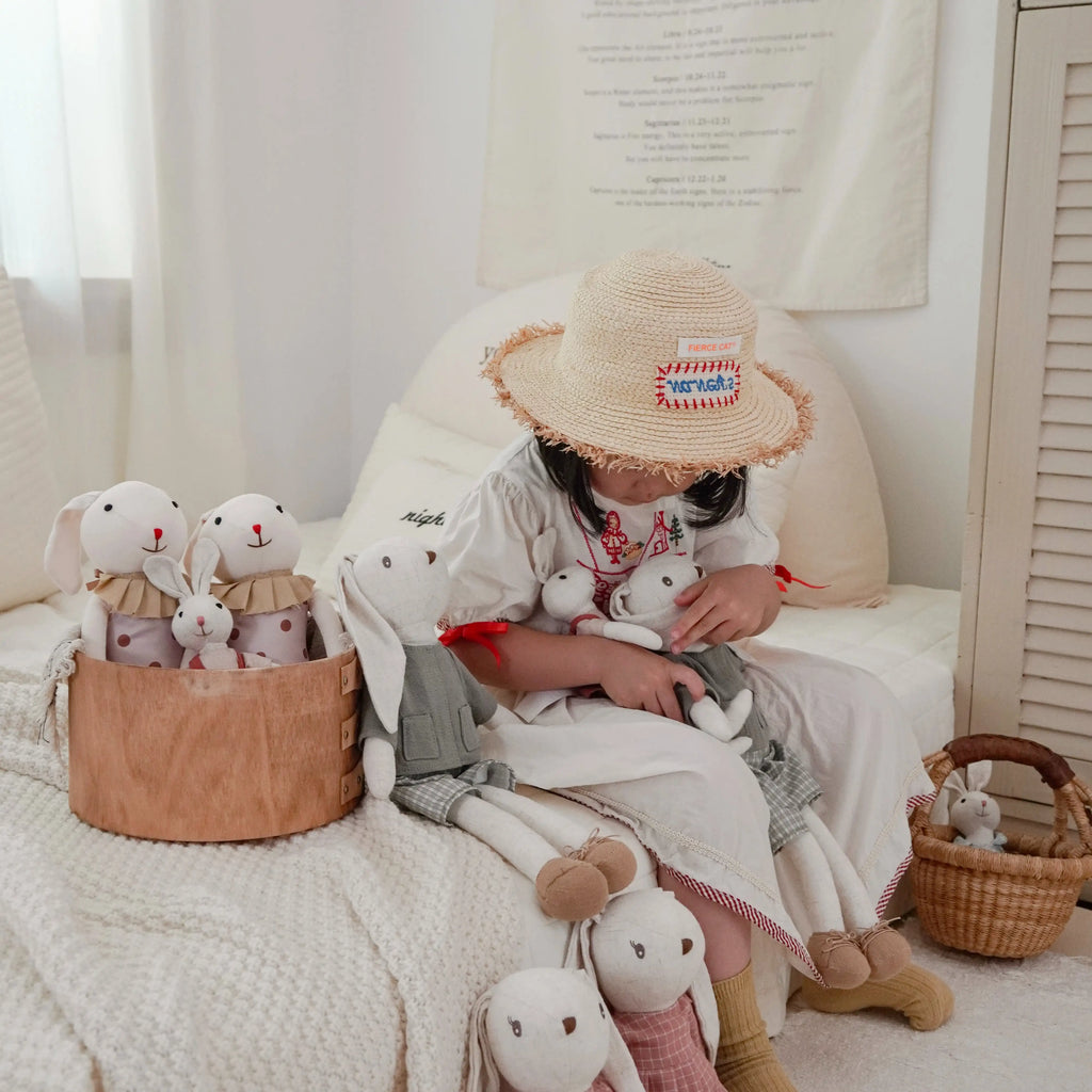 mumamuying danish bunny doll fabric artificial animal soothing doll children baby toys gifts