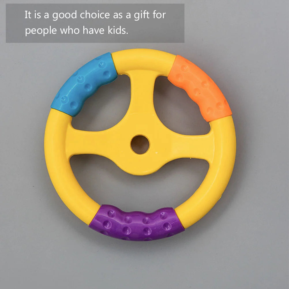 Durable Kids Toy Car Steering Wheel For Bumper Car Multicolor Universal With Screws Plastic Handle Gift Vocal Toys Electronic