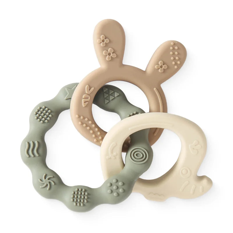 Baby Toys Silicone Anxiety Teethers Animal Bracelet Baby Toys 0 12 Months Cartoon Rattles Mobiles for Babies Silicone Teethers