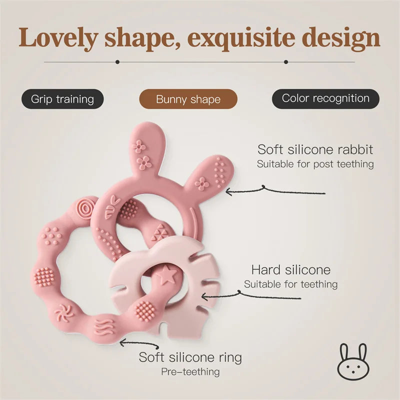 Baby Toys Silicone Anxiety Teethers Animal Bracelet Baby Toys 0 12 Months Cartoon Rattles Mobiles for Babies Silicone Teethers