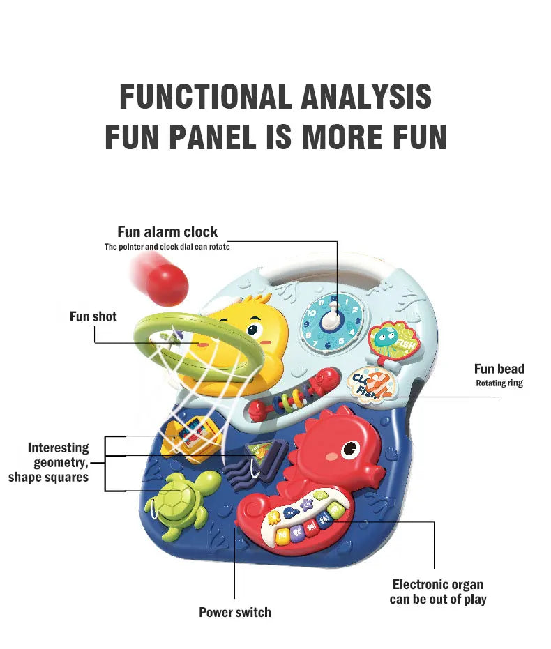 Baby Activity Table Musical Toys Sound Maker Games for Babies Sensory Toys Multi-Functional Movement Developing Educational Toys