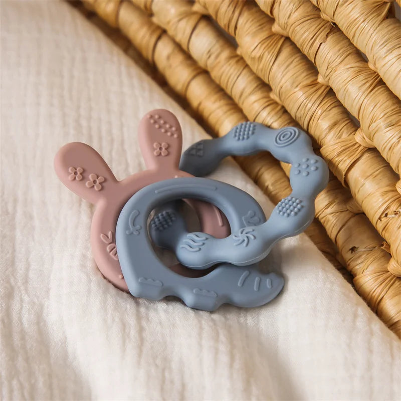 Baby Toys Silicone Anxiety Teethers Animal Bracelet Baby Toys 0 12 Months Cartoon Rattles Mobiles for Babies Silicone Teethers