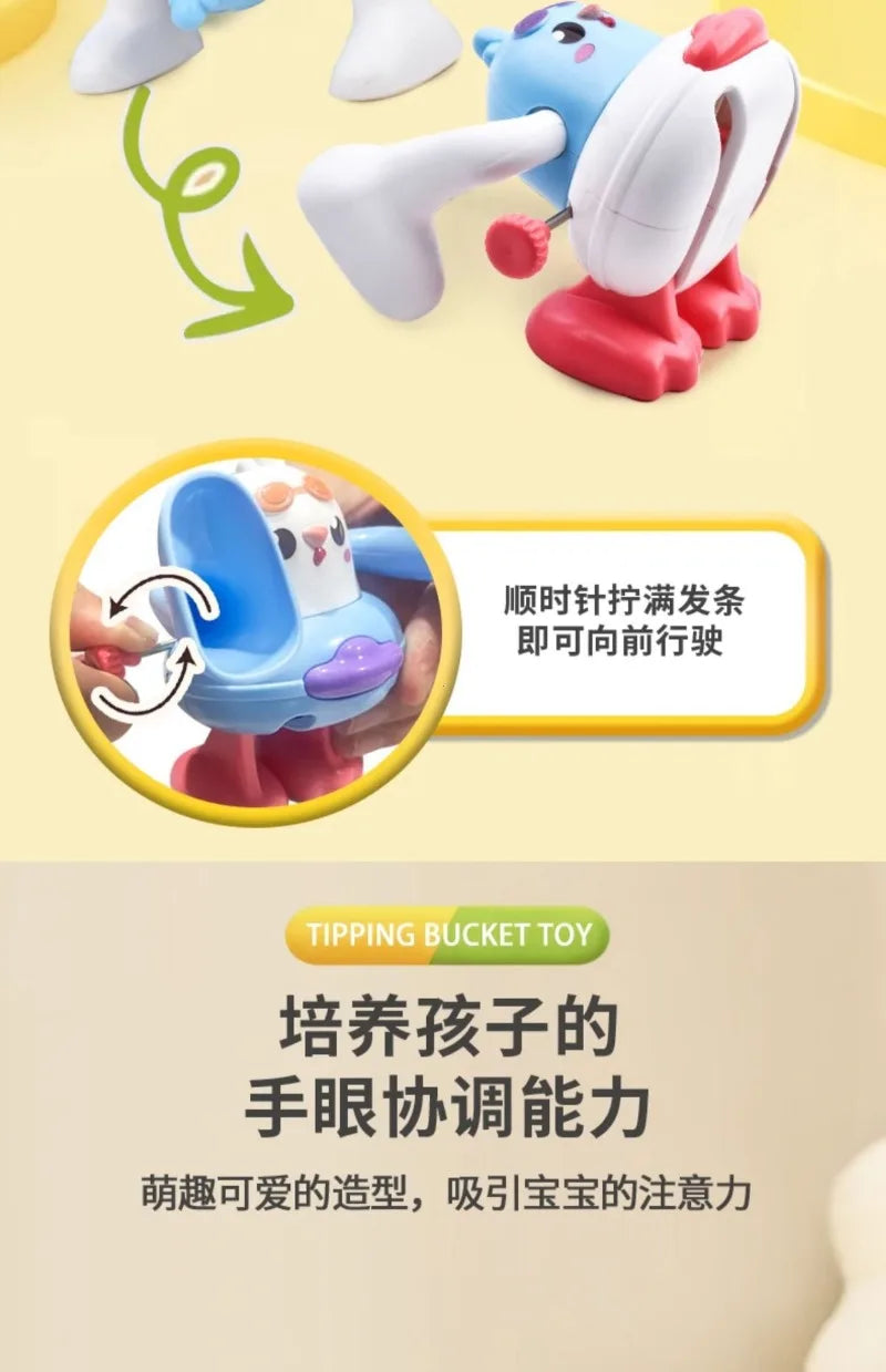 Crawling Baby Toys 6 12 Months Rolling Clockwork Duck Wind Up Infant Tummy Time Baby Toys Early Educational Toys for Babies Gift